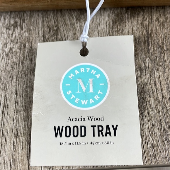 Martha Stewart Acacia Wood Tray NWT - Picture 4 of 6